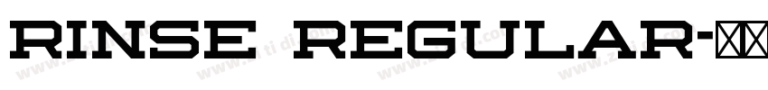 Rinse Regular字体转换